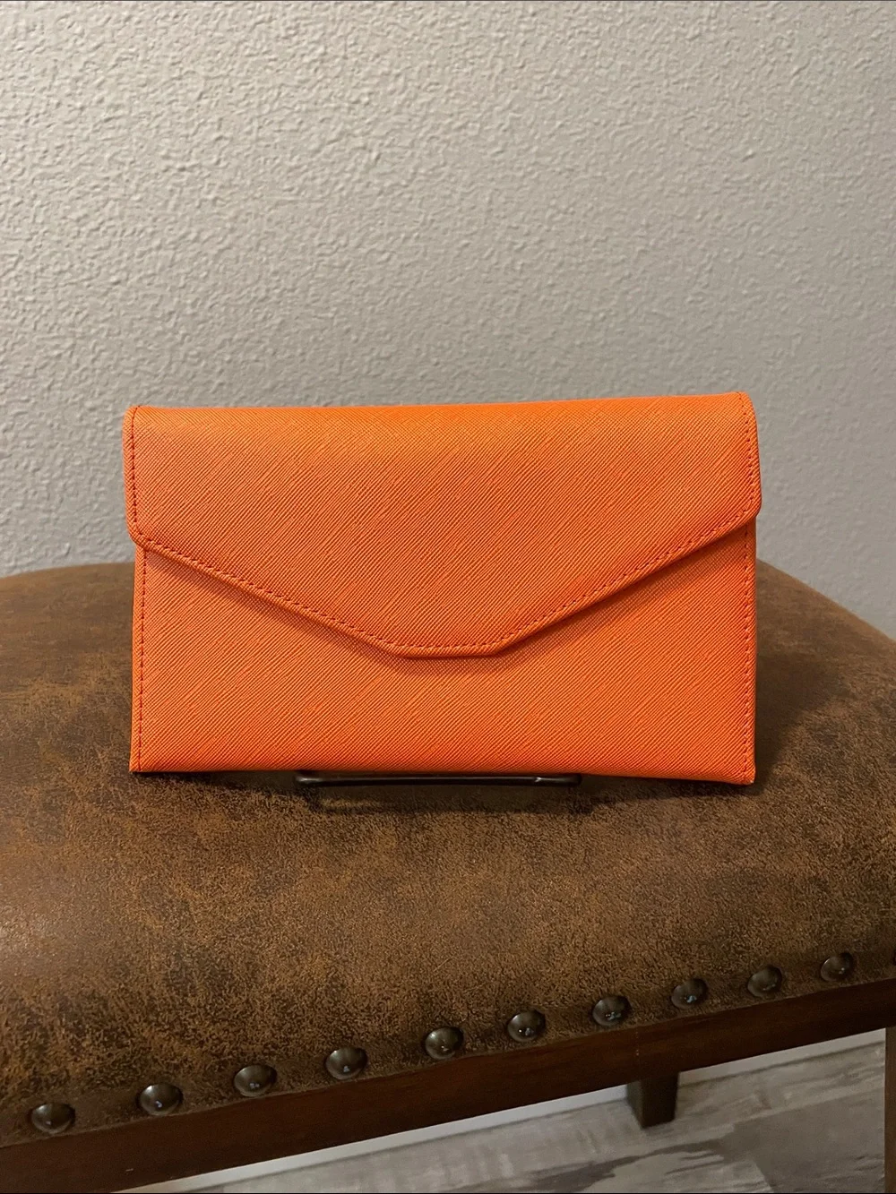 Travel wallet with RFID protection. Zoffen orange secure ID, passport, cards NEW